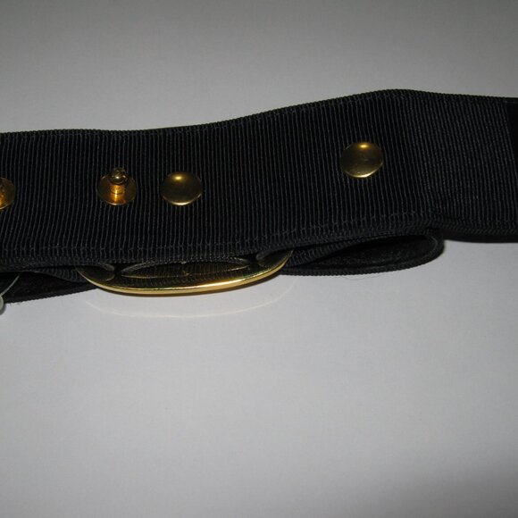 New, Never Worn. Authentic Vera Navy Blue Grosgrain Ribbon Belt - Size L - Picture 5 of 7